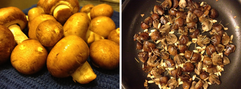 Before and after: mushrooms